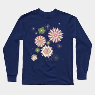 The universe is a floral mandala in green Long Sleeve T-Shirt